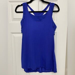 Lululemon Royal Blue tank top with built in sports bra- size 10!